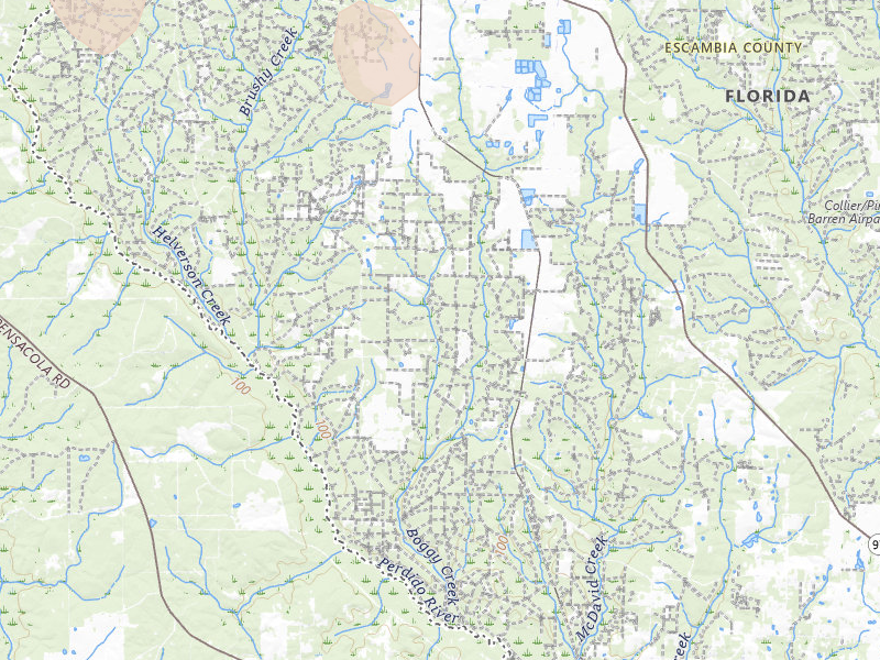 Radar-estimated hail-size map of the storm over Mc David, FL on Jul 19, 2026