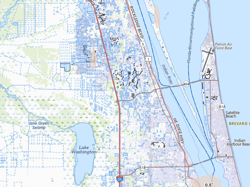 Radar-estimated hail-size map of the storm over Melbourne, FL on Jun 2, 2026
