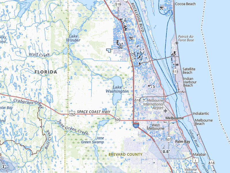 NEXRAD radar-signature map of the hail storm over Melbourne, FL on Jul 5, 2026