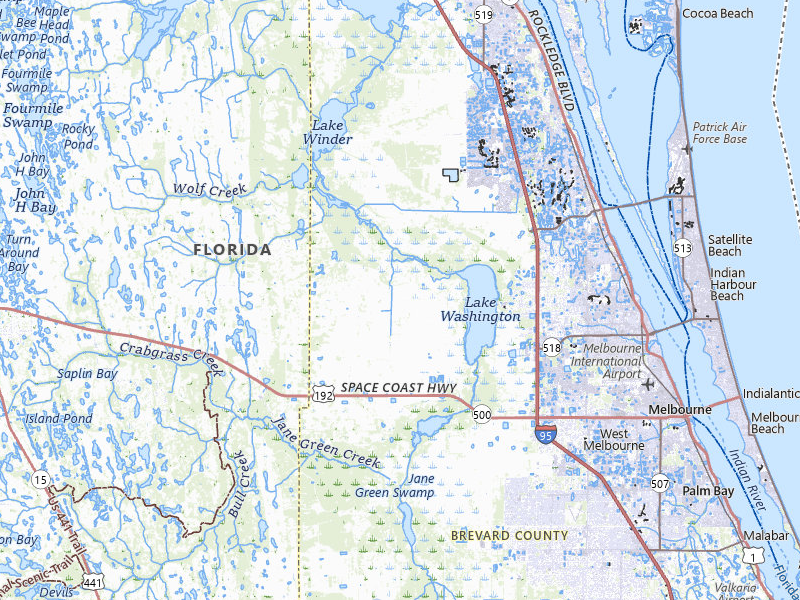 NEXRAD radar-signature map of the hail storm over Melbourne, FL on Aug 21, 2026