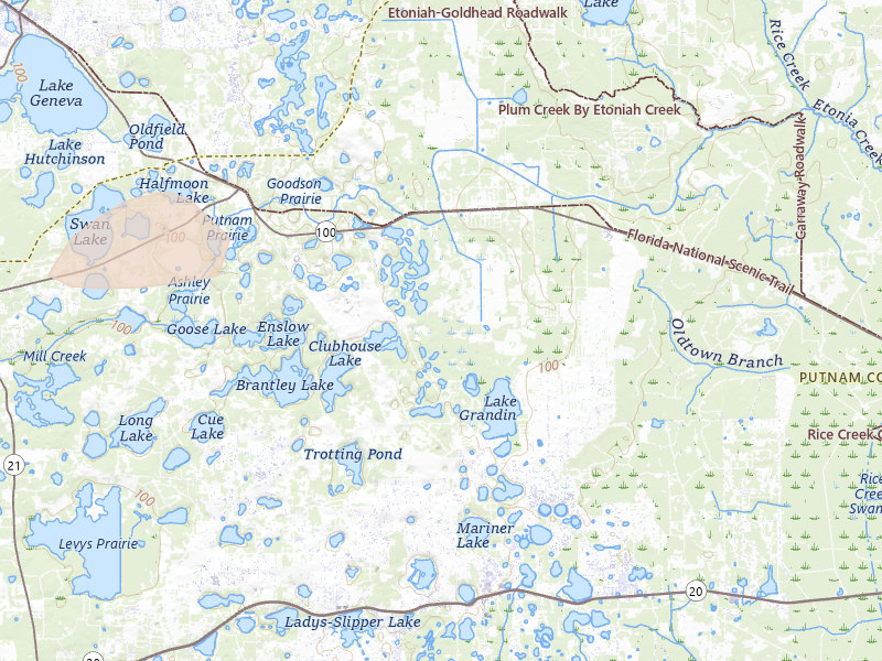 Radar-estimated hail-size map of the storm over Melrose, FL on May 8, 2026