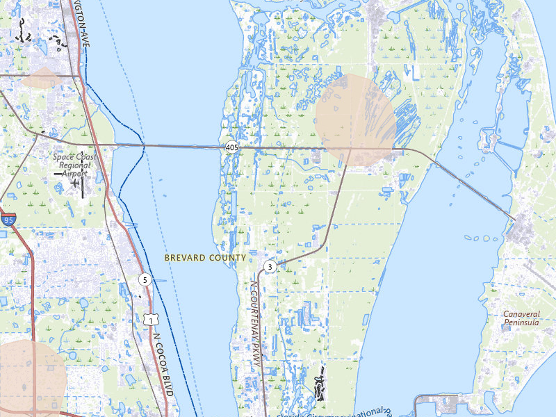 Radar-estimated hail-size map of the storm over Merritt Island, FL