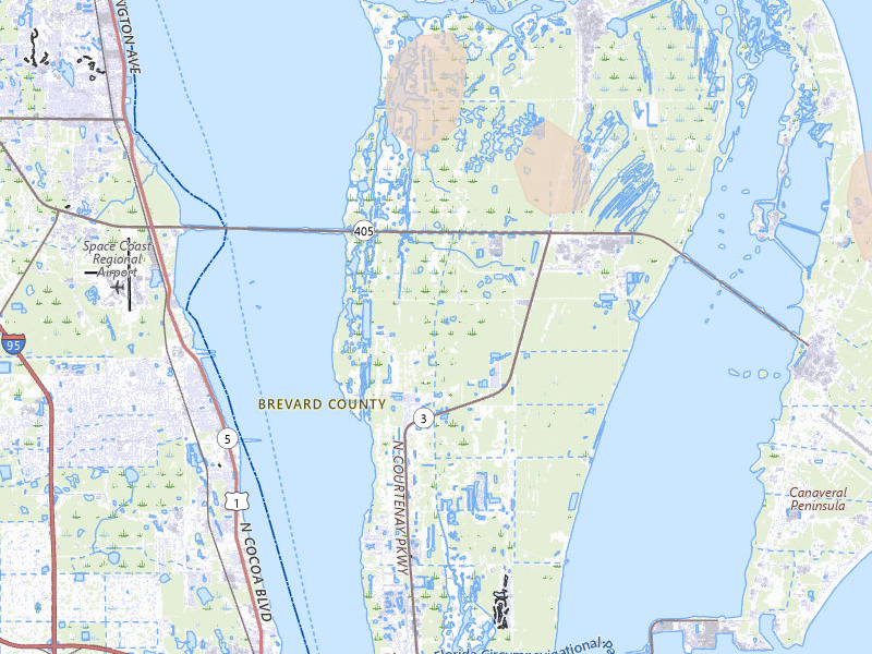 Radar-estimated hail-size map of the storm over Merritt Island, FL on Aug 25, 2026
