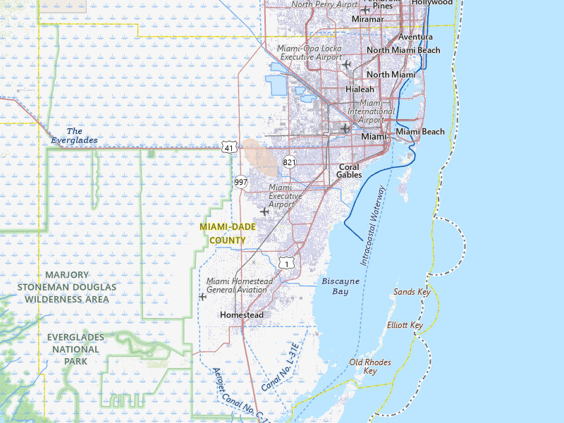 Radar-estimated hail-size map of the storm over Miami, FL on Apr 26, 2026