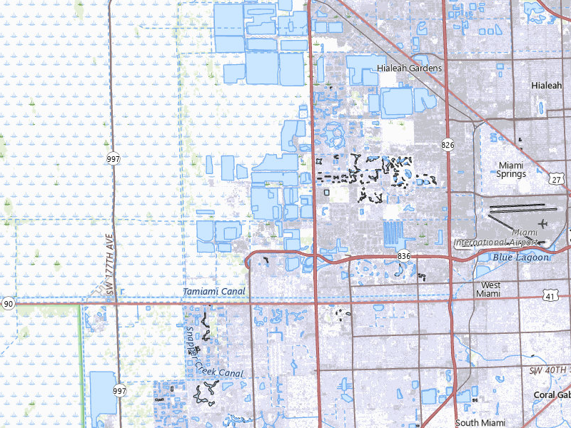 Radar-estimated hail-size map of the storm over Miami, FL on Aug 1, 2026