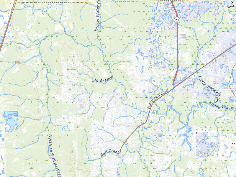 Radar-estimated hail-size map of the storm over Middleburg, FL on Jul 11, 2026
