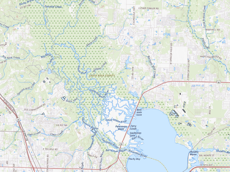 Radar-estimated hail-size map of the storm over Milton, FL on Sep 20, 2026