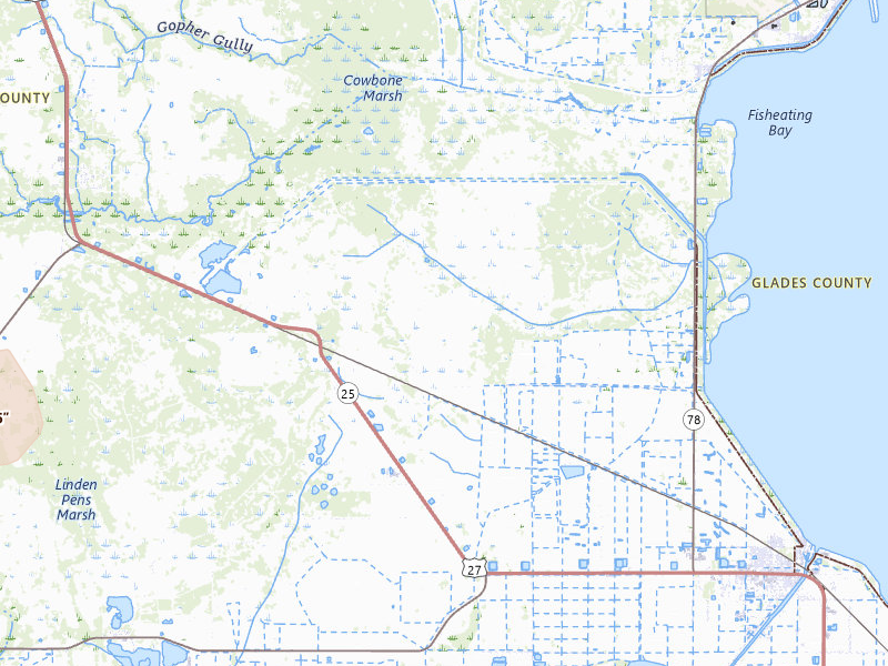 Radar-estimated hail-size map of the storm over Moore Haven, FL on Apr 6, 2026