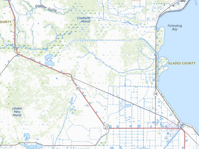 Radar-estimated hail-size map of the storm over Moore Haven, FL on Jul 6, 2026