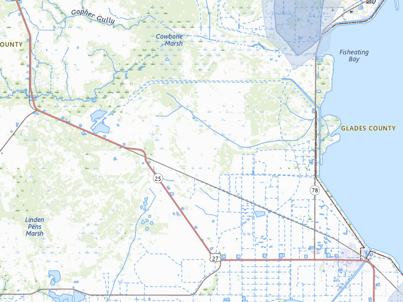 NEXRAD radar-signature map of the hail storm over Moore Haven, FL on Jul 6, 2026