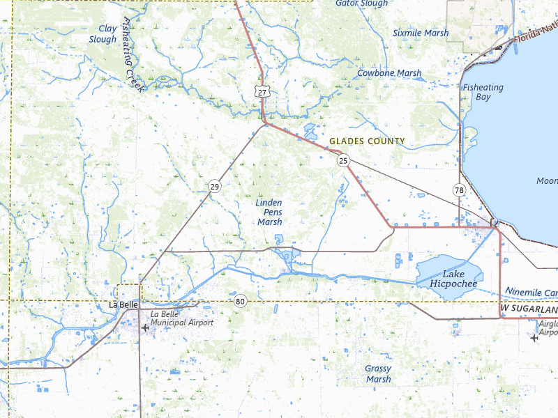 NEXRAD radar-signature map of the hail storm over Moore Haven, FL on Aug 22, 2026
