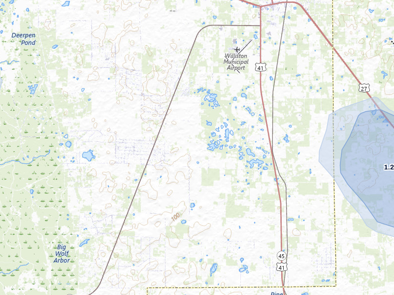 NEXRAD radar-signature map of the hail storm over Morriston, FL on Jul 11, 2026
