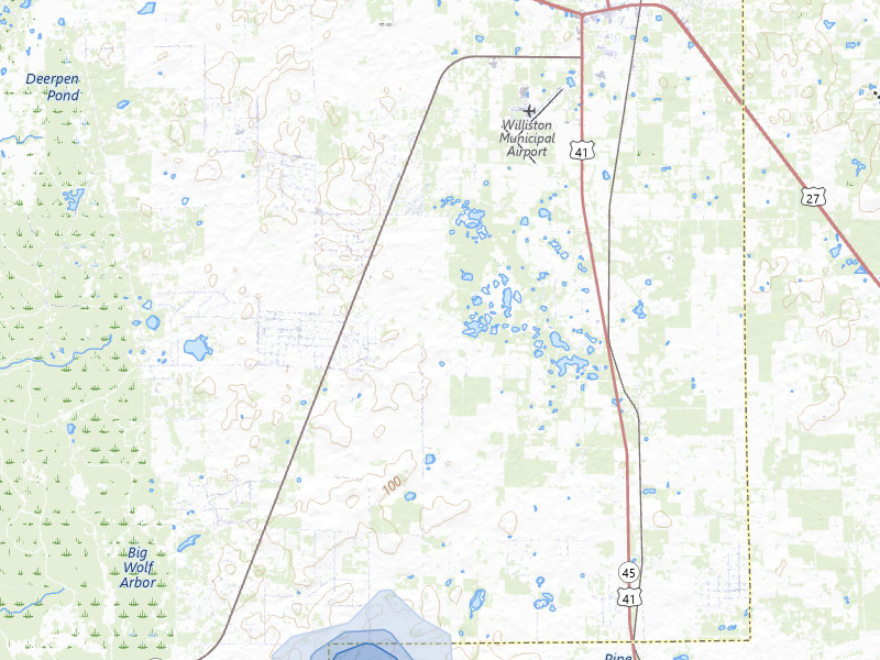 NEXRAD radar-signature map of the hail storm over Morriston, FL on Aug 19, 2026