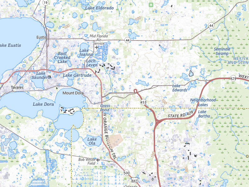 Radar-estimated hail-size map of the storm over Mount Dora, FL on Jun 30, 2026