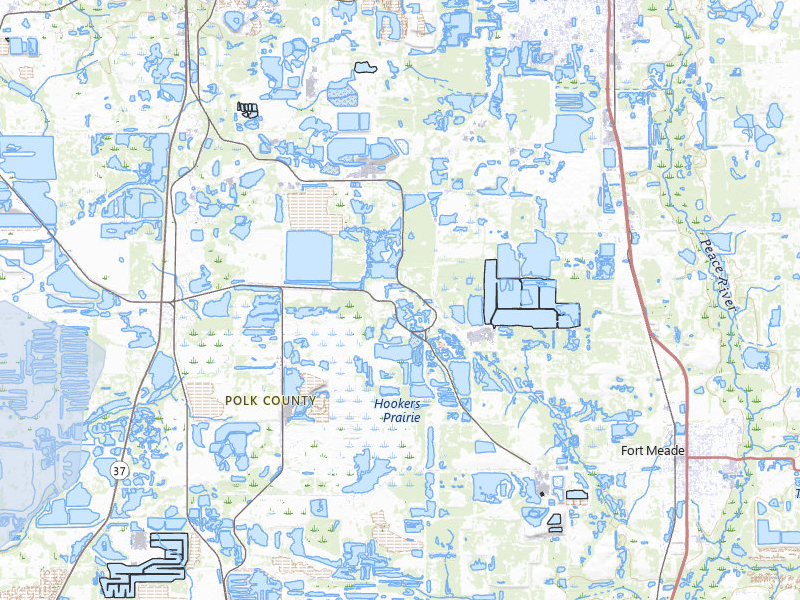 NEXRAD radar-signature map of the hail storm over Mulberry, FL on Jul 7, 2026