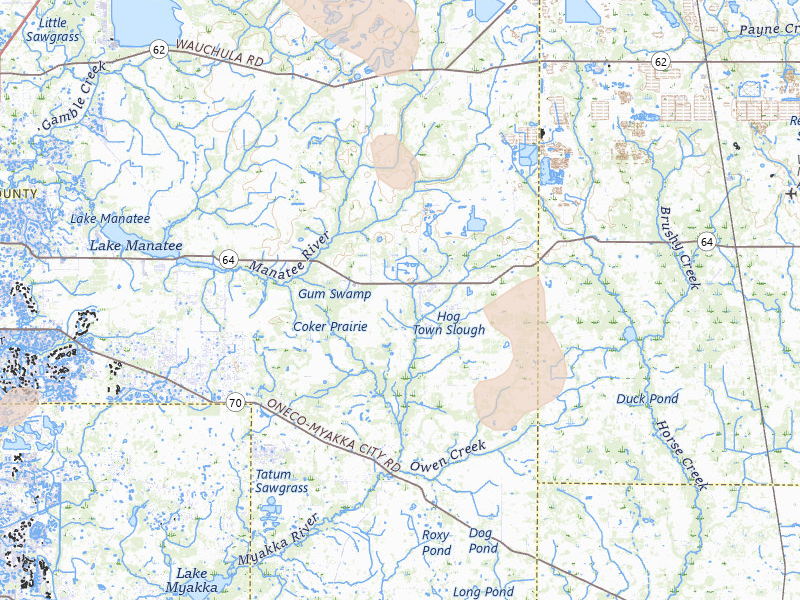Radar-estimated hail-size map of the storm over Myakka City, FL on May 20, 2026