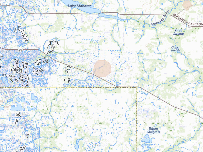 Radar-estimated hail-size map of the storm over Myakka City, FL on Jun 22, 2026