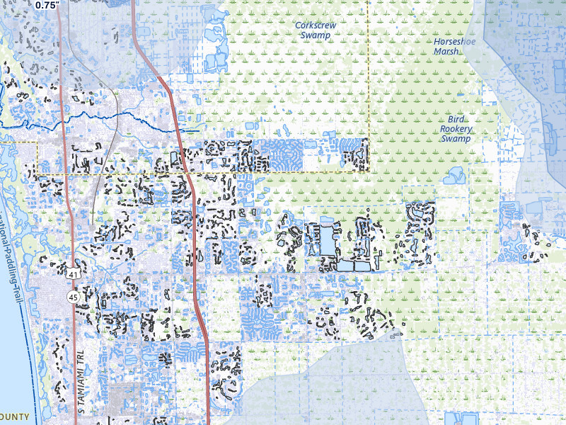 NEXRAD radar-signature map of the hail storm over Naples, FL on Jun 27, 2026