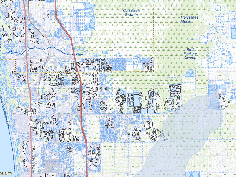 NEXRAD radar-signature map of the hail storm over Naples, FL on Jun 29, 2026