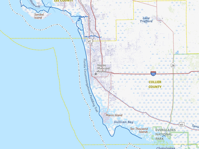Radar-estimated hail-size map of the storm over Naples, FL on Jul 2, 2026