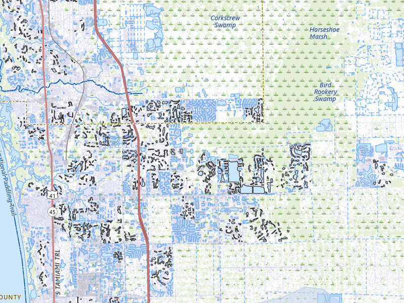 NEXRAD radar-signature map of the hail storm over Naples, FL on Jul 2, 2026