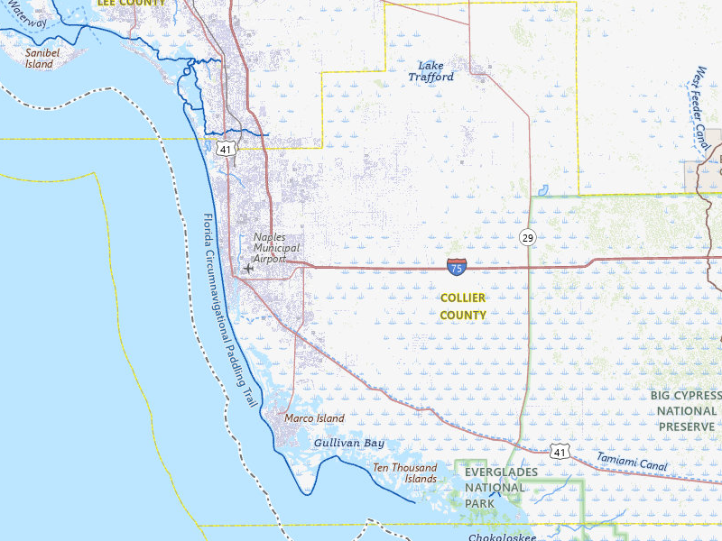 Radar-estimated hail-size map of the storm over Naples, FL on Jul 4, 2026