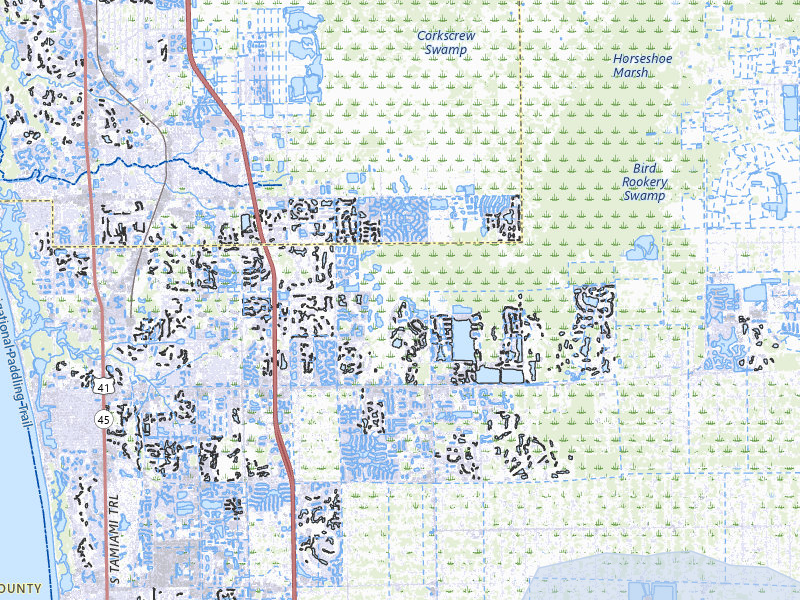 NEXRAD radar-signature map of the hail storm over Naples, FL on Jul 7, 2026