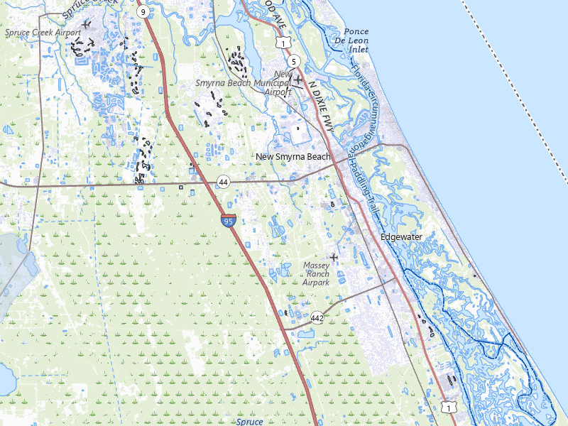 NEXRAD radar-signature map of the hail storm over New Smyrna Beach, FL on Jul 7, 2026