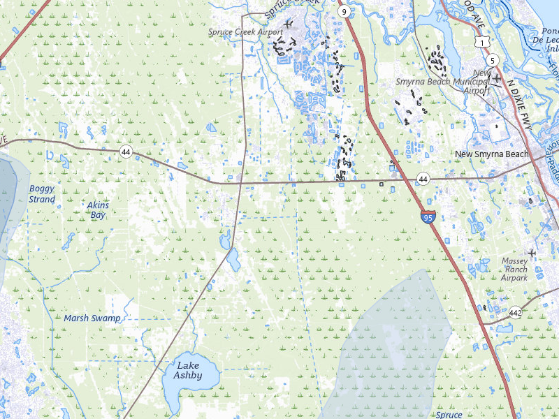NEXRAD radar-signature map of the hail storm over New Smyrna Beach, FL on Aug 20, 2026