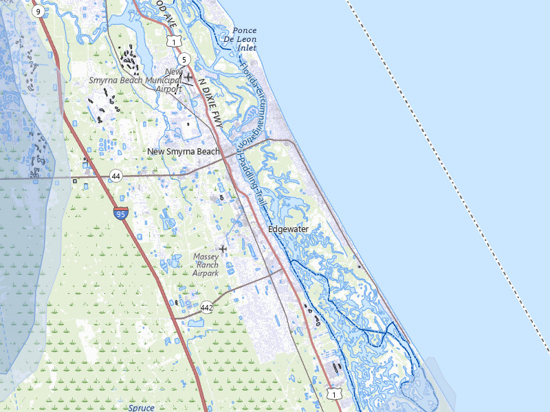 NEXRAD radar-signature map of the hail storm over New Smyrna Beach, FL on Aug 22, 2026