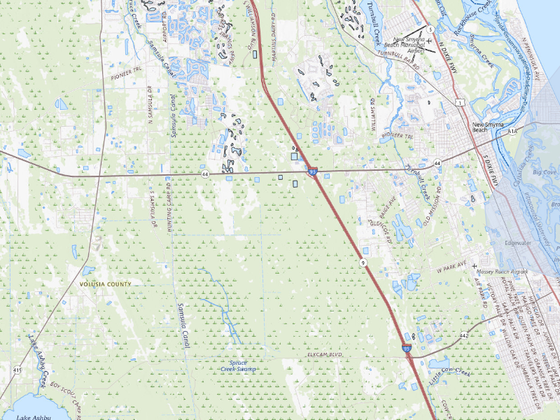 NEXRAD radar-signature map of the hail storm over New Smyrna Beach, FL on Sep 5, 2026