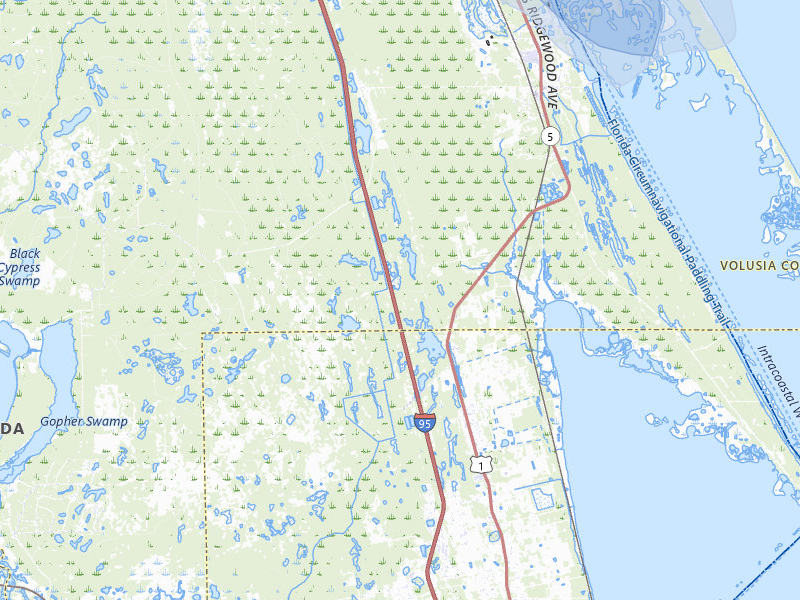 NEXRAD radar-signature map of the hail storm over Oak Hill, FL on Jul 8, 2026