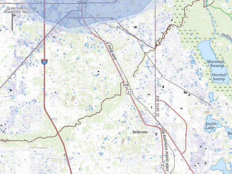 NEXRAD radar-signature map of the hail storm over Ocala, FL on Jul 11, 2026