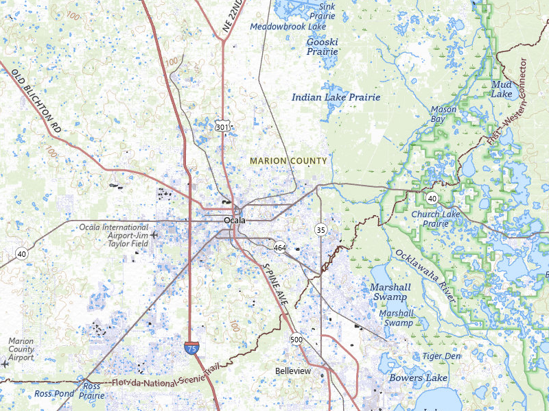Radar-estimated hail-size map of the storm over Ocala, FL on Jul 29, 2026