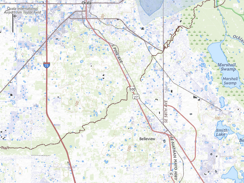 NEXRAD radar-signature map of the hail storm over Ocala, FL on Aug 20, 2026