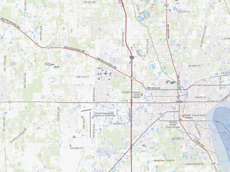 NEXRAD radar-signature map of the hail storm over Ocala, FL on Sep 10, 2026