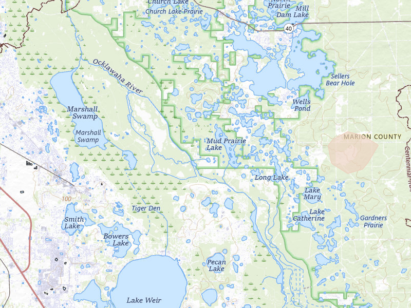 Radar-estimated hail-size map of the storm over Ocklawaha, FL on Jul 11, 2026