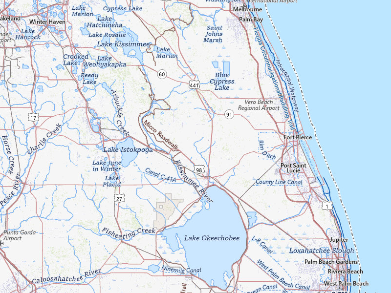 NEXRAD radar-signature map of the hail storm over Okeechobee, FL on Feb 28, 2026