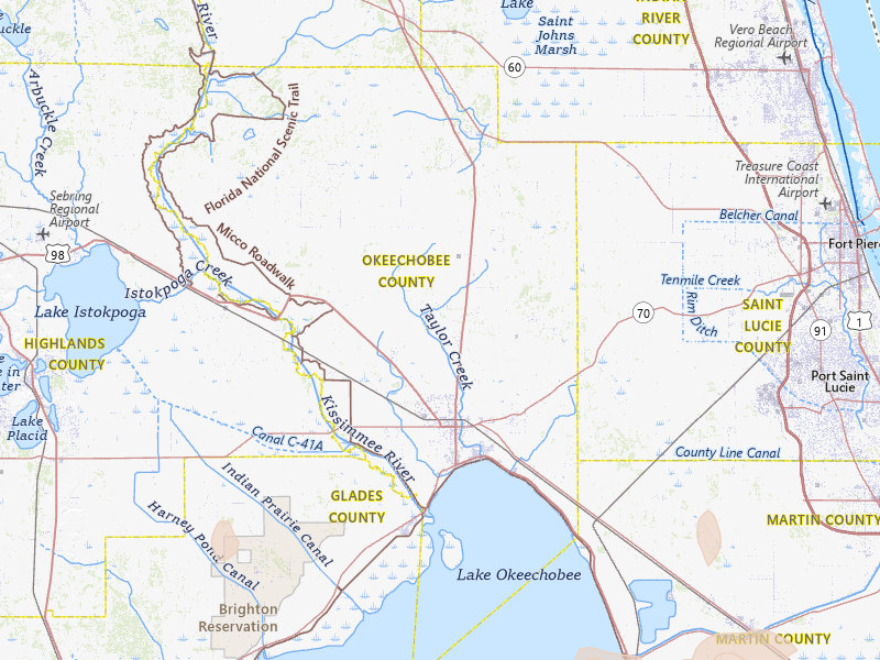 Radar-estimated hail-size map of the storm over Okeechobee, FL on Jul 5, 2026
