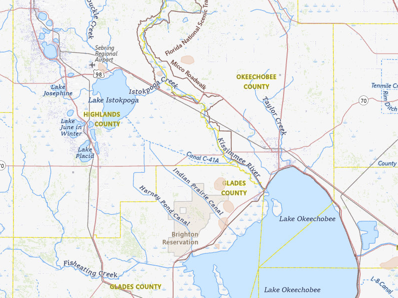 Radar-estimated hail-size map of the storm over Okeechobee, FL on Aug 25, 2026