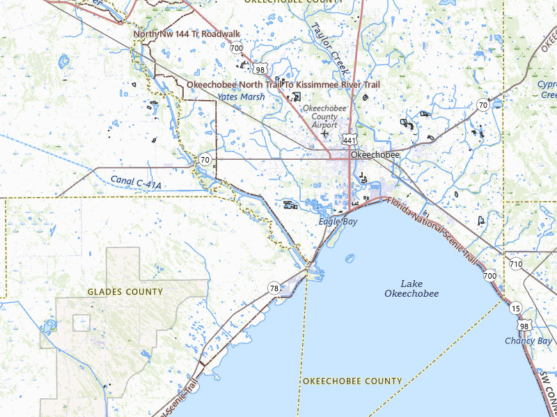 NEXRAD radar-signature map of the hail storm over Okeechobee, FL on Aug 25, 2026