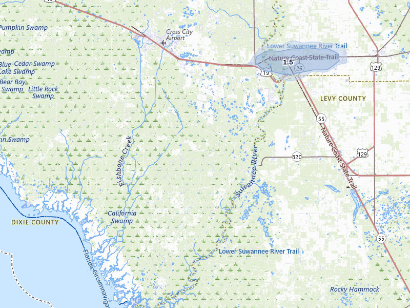 NEXRAD radar-signature map of the hail storm over Old Town, FL on Mar 6, 2026