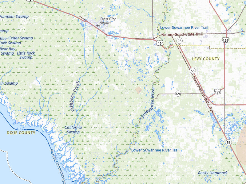 Radar-estimated hail-size map of the storm over Old Town, FL on Jul 10, 2026