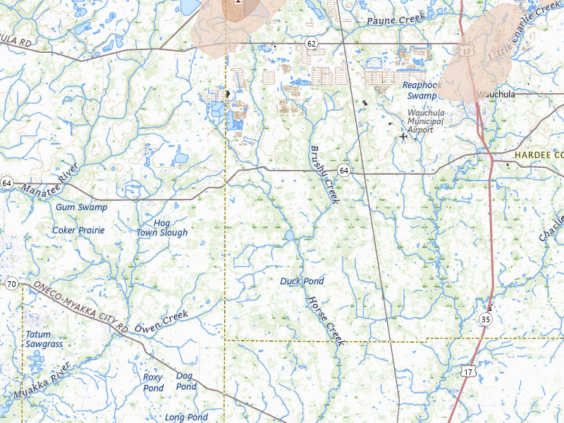 Radar-estimated hail-size map of the storm over Ona, FL on Mar 15, 2026