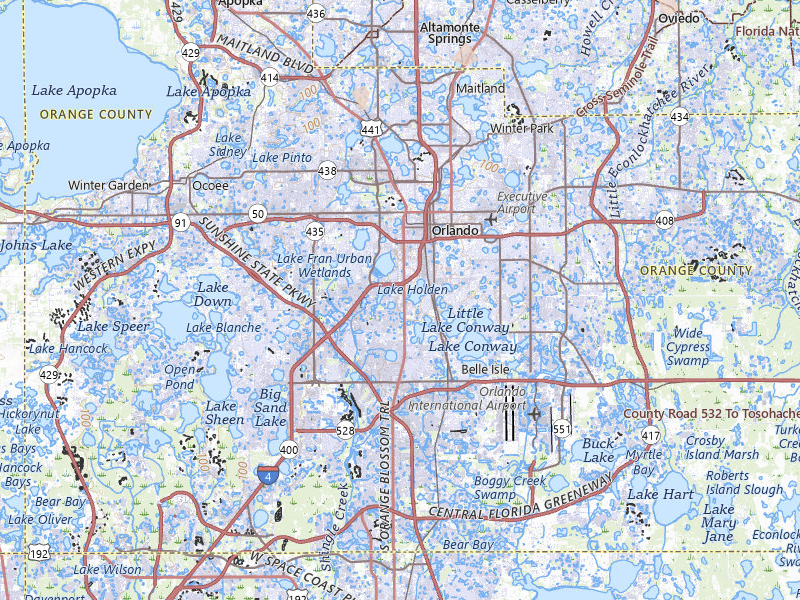 Radar-estimated hail-size map of the storm over Orlando, FL on May 2, 2026