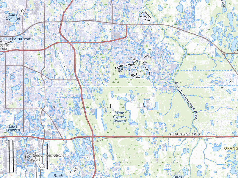 NEXRAD radar-signature map of the hail storm over Orlando, FL on Jul 3, 2026