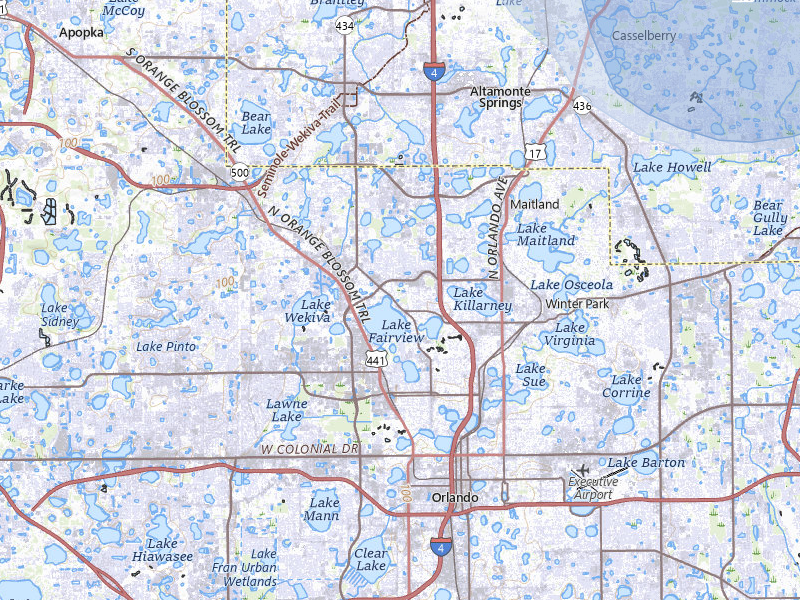 NEXRAD radar-signature map of the hail over Orlando, FL