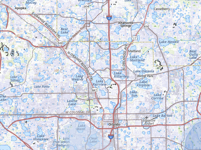 NEXRAD radar-signature map of the hail over Orlando, FL