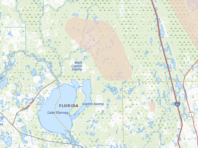 Radar-estimated hail-size map of the storm over Osteen, FL on Jun 2, 2026