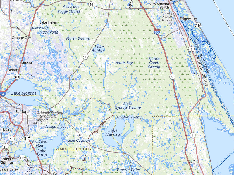 Radar-estimated hail-size map of the storm over Osteen, FL on Jun 27, 2026